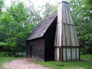 Welsh chimney, stick and mud chimney, early American Chimney