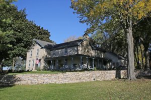 Old stone home, Germantown, Wisconsin, Greek Revival style