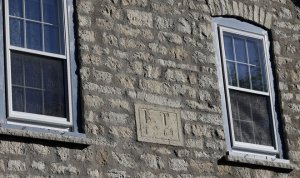 Old stone home, Germantown, Wisconsin, stone masonry, Greek Revival style