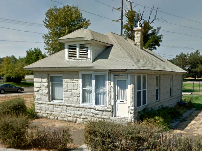 River Street neighborhood, old stone home, sandstone, Boise, Idaho, Erma Andre Madry Hayman