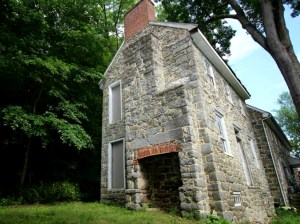 Maryland Millhouse Exposed Stone Fireplace, Oella, Maryland, old stone house, open hearth