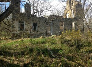 Old Stone Ruins, Upper Bucks County, Pennsylvania, Remains of Old stone farmhouse, old stone houses